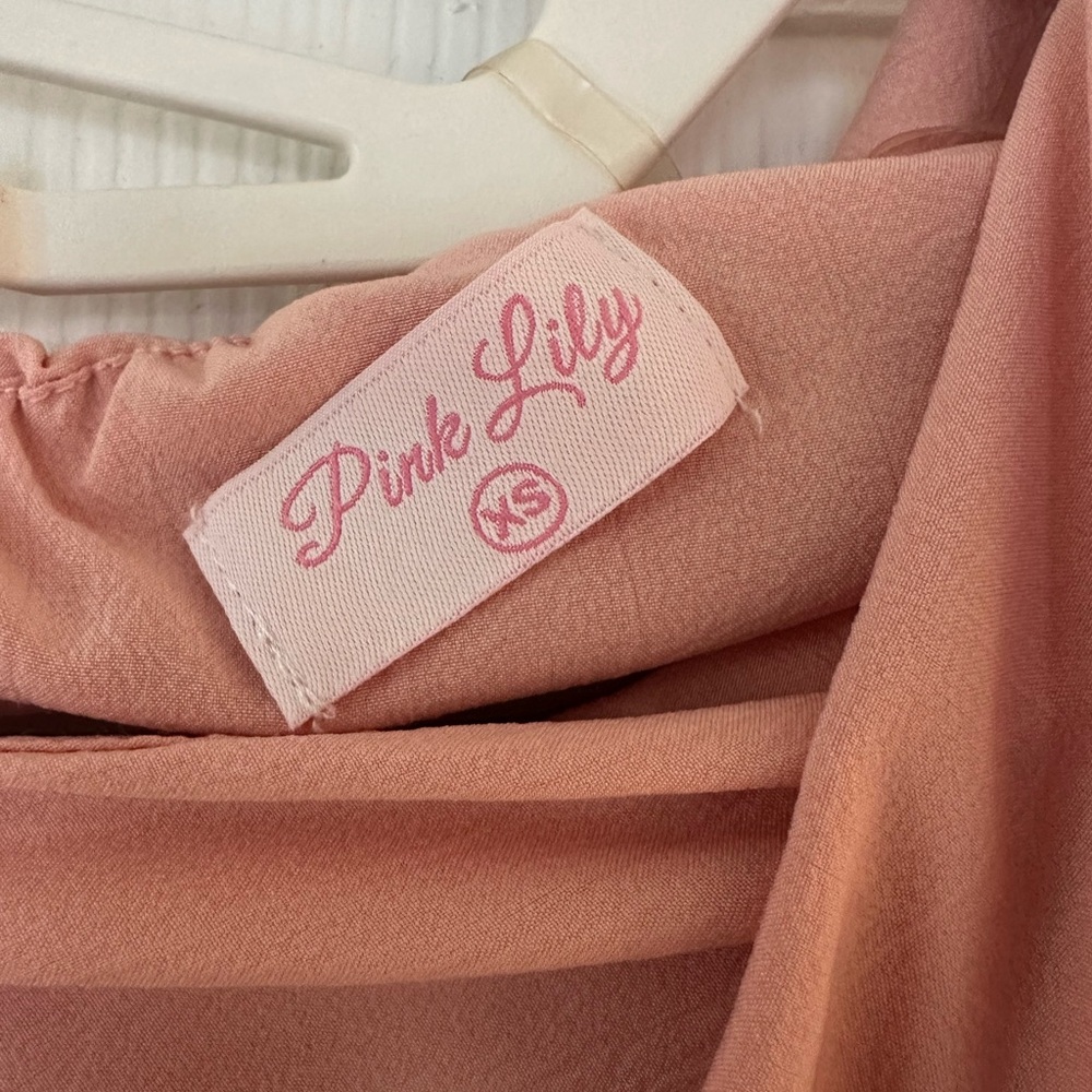 Pink Lily Found My Forever Blush One Shoulder Maxi Dress - Extra Small